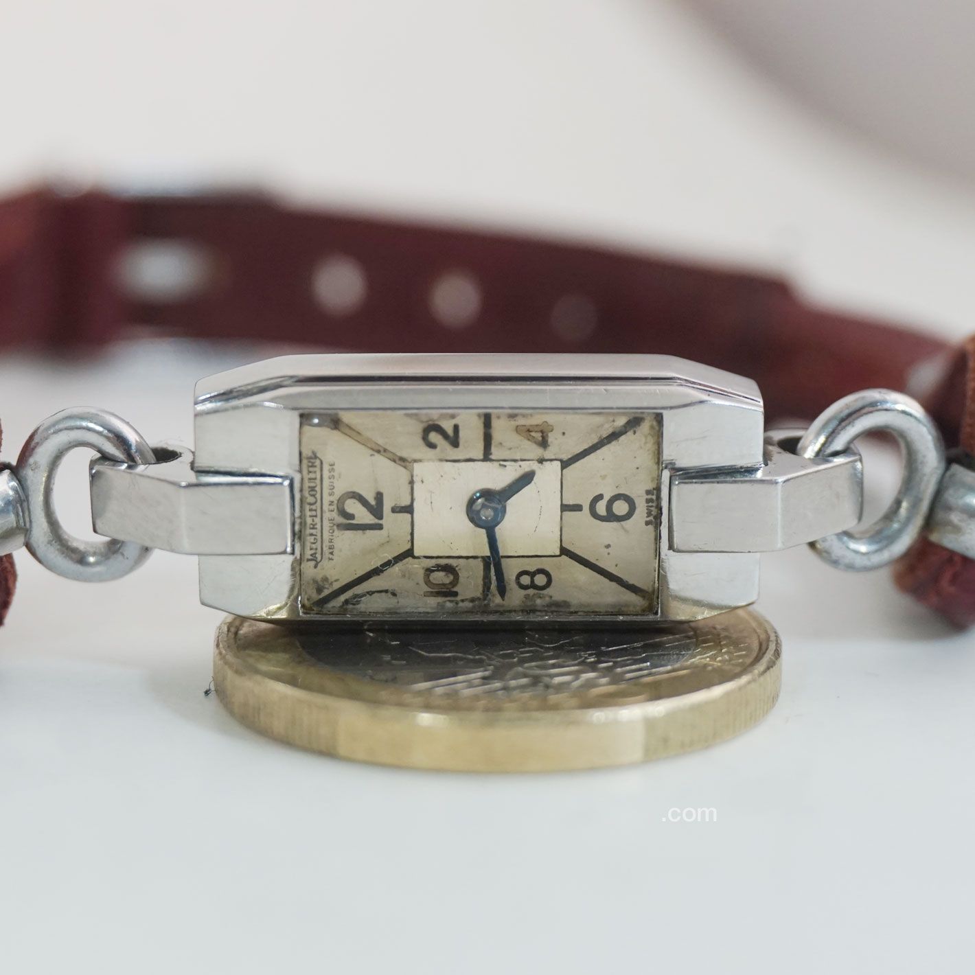 Jaeger Le Coultre Stahl Damenuhr Backwind Cal. 406 Ultraselten