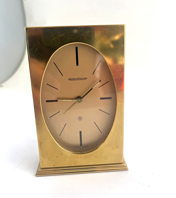 JAEGER Le Coultre Modernist vergoldet, schlichte 8 Tage Pendulette, Nice! JAEGER Le Coultre Modernist vergoldet, schlichte 8 Tage Pendulette, Nice!