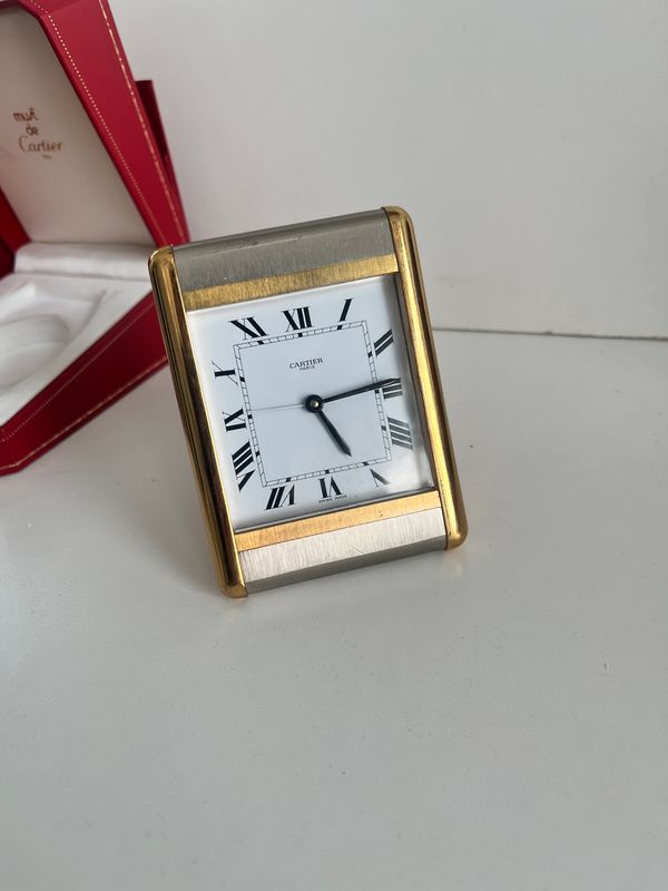 Cartier Tank Clock Pendulette ab 1980 in herrlichem, funktionsfähigem Zustand. Cartier Tank Clock Pendulette ab 1980 in herrlichem, funktionsfähigem Zustand.