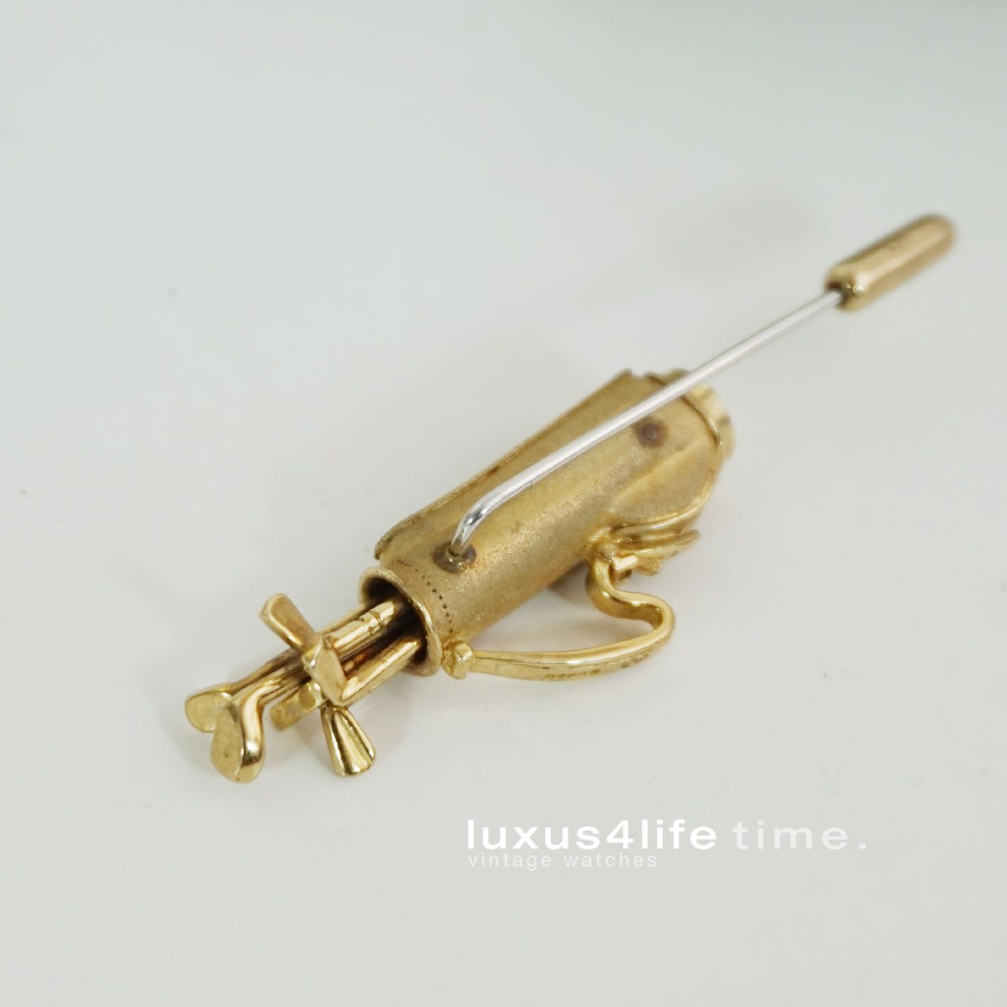 Cartier Golfbag in Gold von Cartier London / Nadel, Brosche!