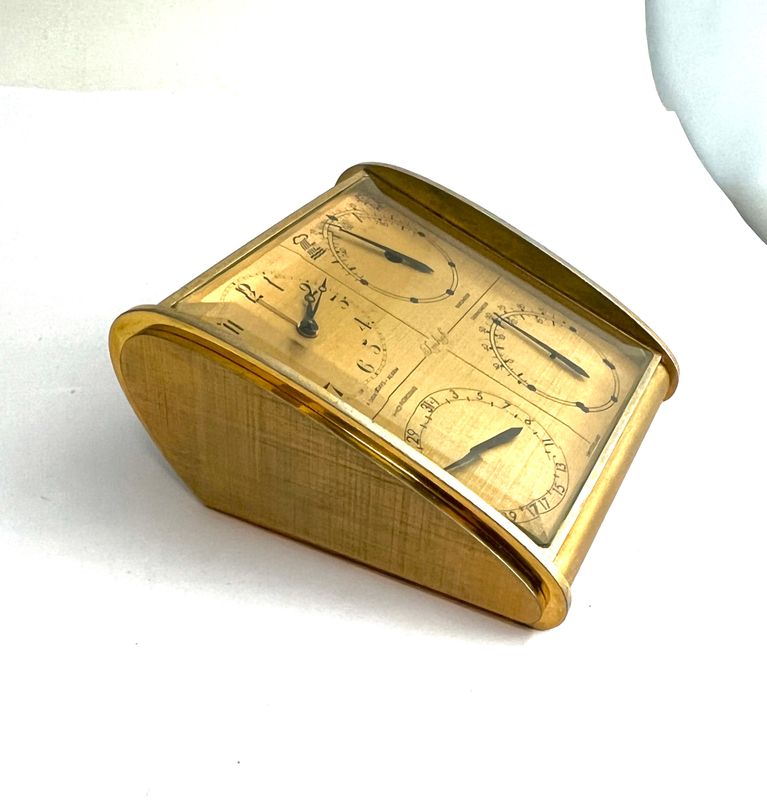 Imhof Pult Wetterstation Pultuhr, vergoldet, herrlicher Zustand Cal. 249 Imhof Pult Wetterstation Pultuhr, vergoldet, herrlicher Zustand Cal. 249