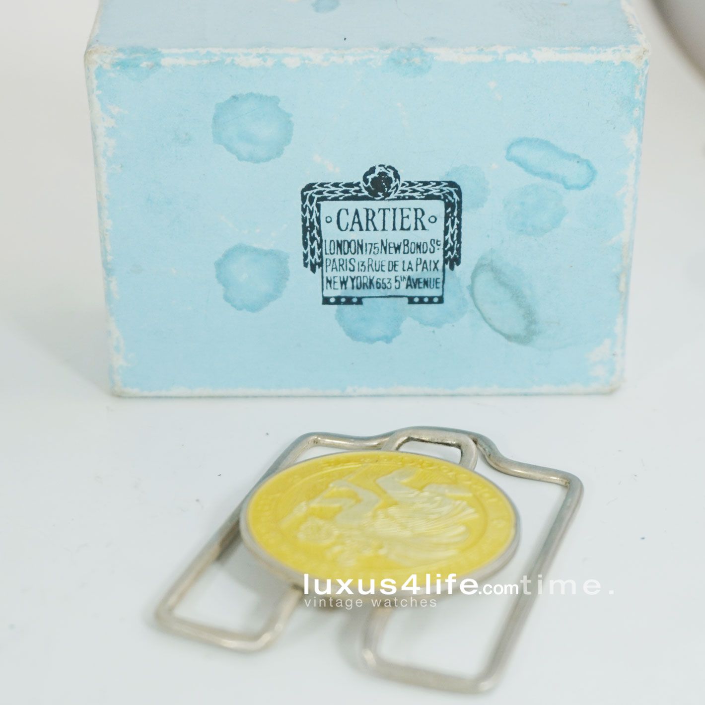 Cartier Geldklammer in Sterling / Emaille - St. Christopherus