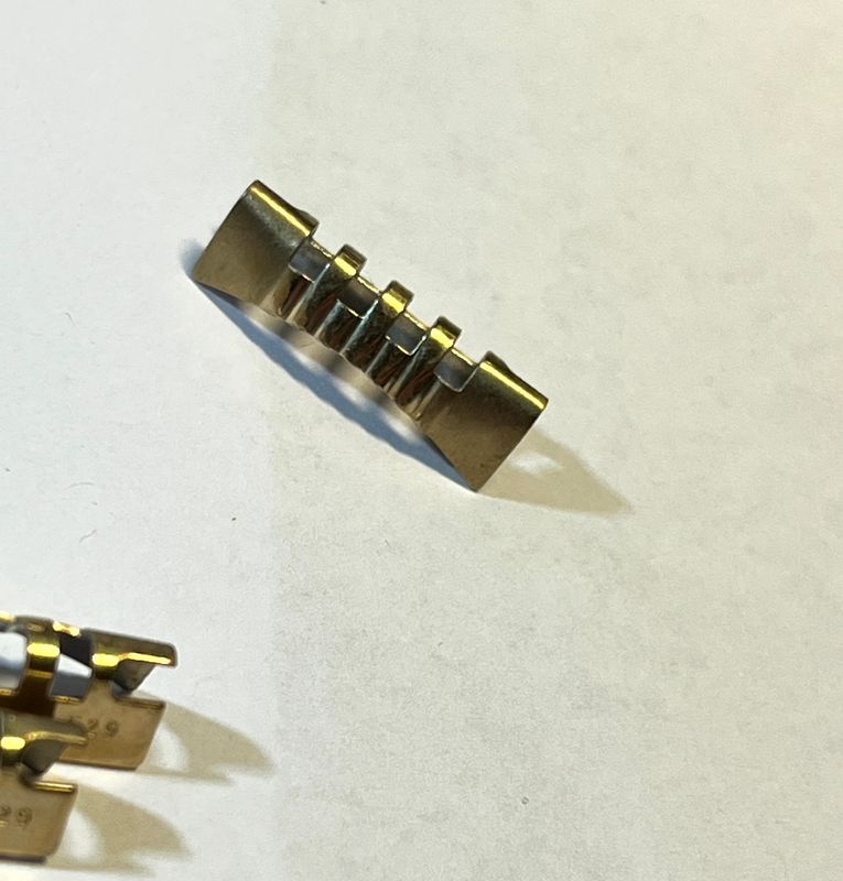 NOS OMEGA Band Anstoß #523 Stahl vergoldet 18,5mm  - NOS