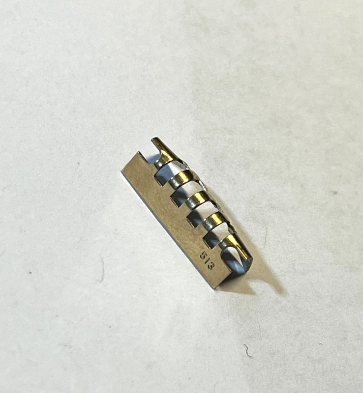 NOS OMEGA Band Anstoß #513 Stahl vergoldet 17,5mm  - NOS