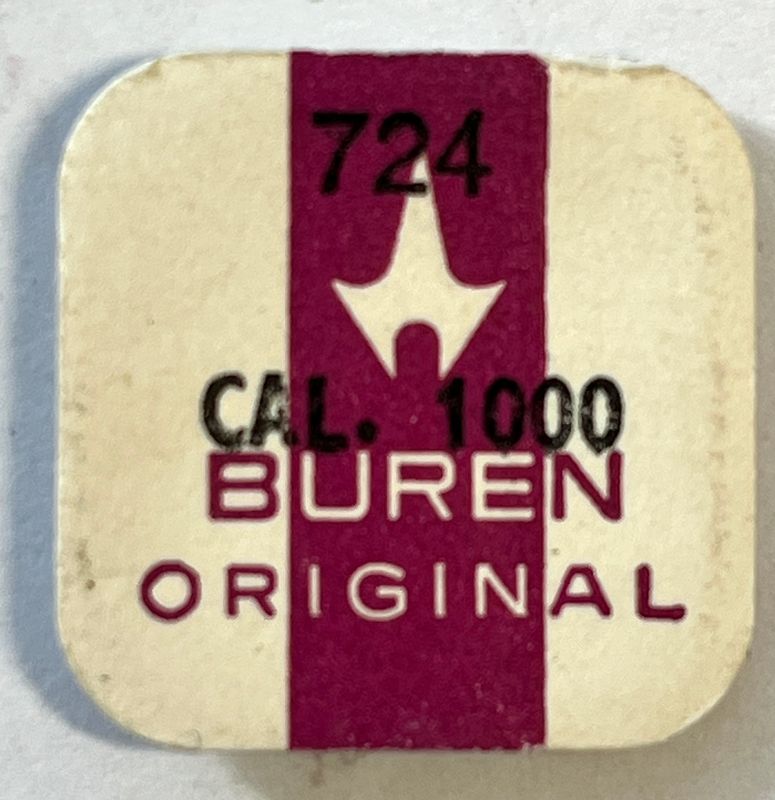 NOS BUREN Part 724 Cal. 1000 Unruhwelle Balance Staff