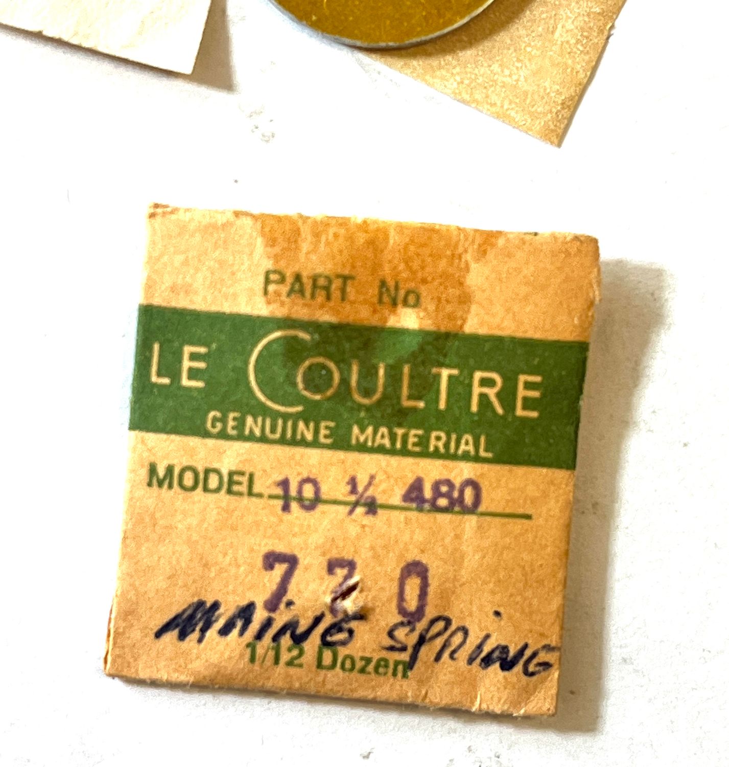 NOS Jaeger LeCoultre Cal.480 Part 770 NOS