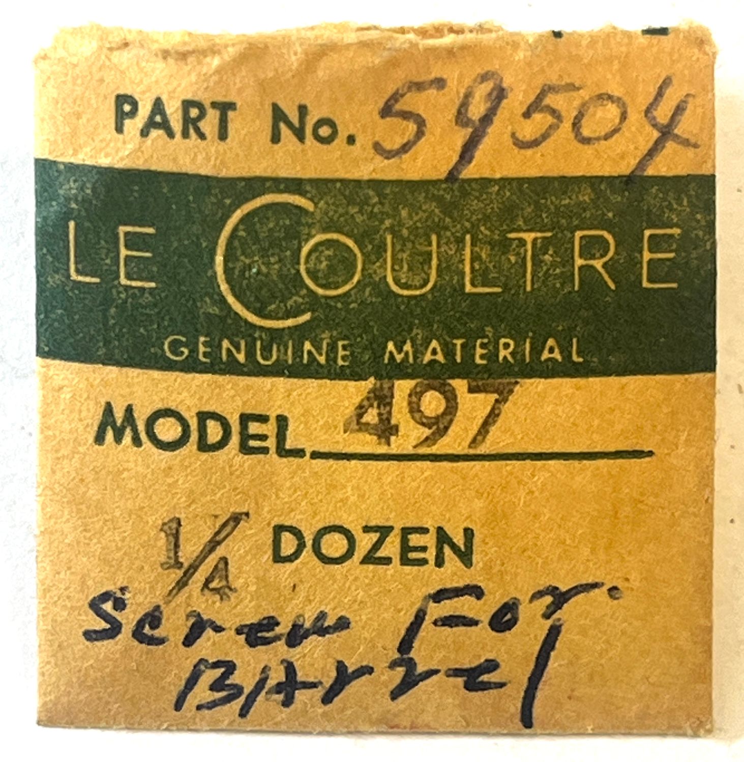 NOS Jaeger LeCoultre Cal. 497 Part 59504 Screw NOS
