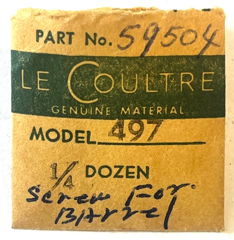 NOS Jaeger LeCoultre Cal. 497 Part 59504 Screw NOS