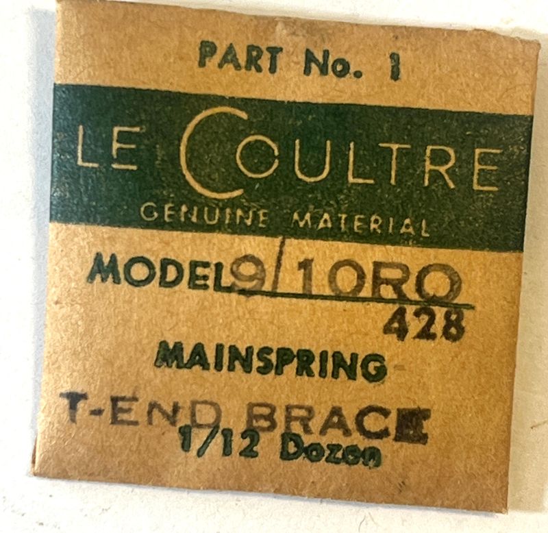 NOS Jaeger LeCoultre Cal. 9/10 RO 428 Part 770 Mainspring T-End NOS