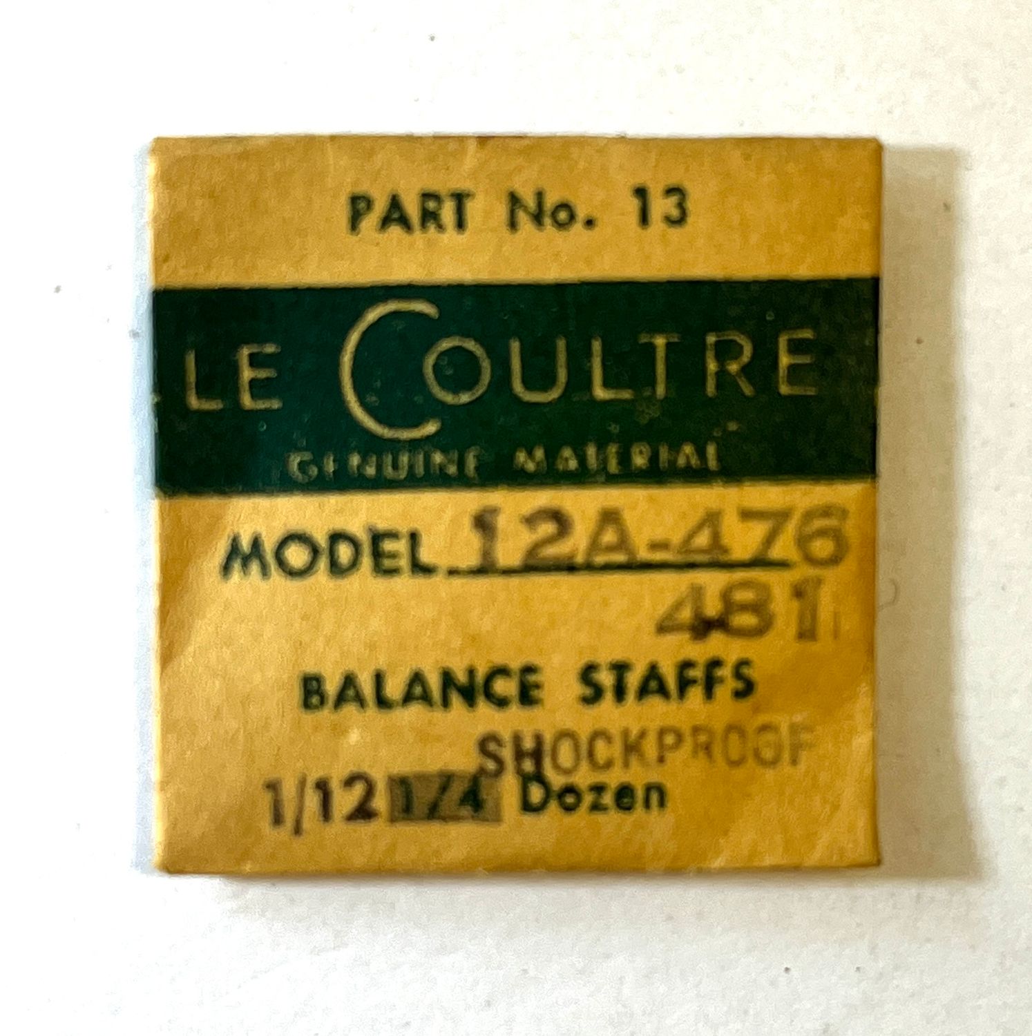 NOS Jaeger LeCoultre Cal.476 481 12A Part 13 NOS NOS Jaeger LeCoultre Cal.476 481 12A Part 13 NOS