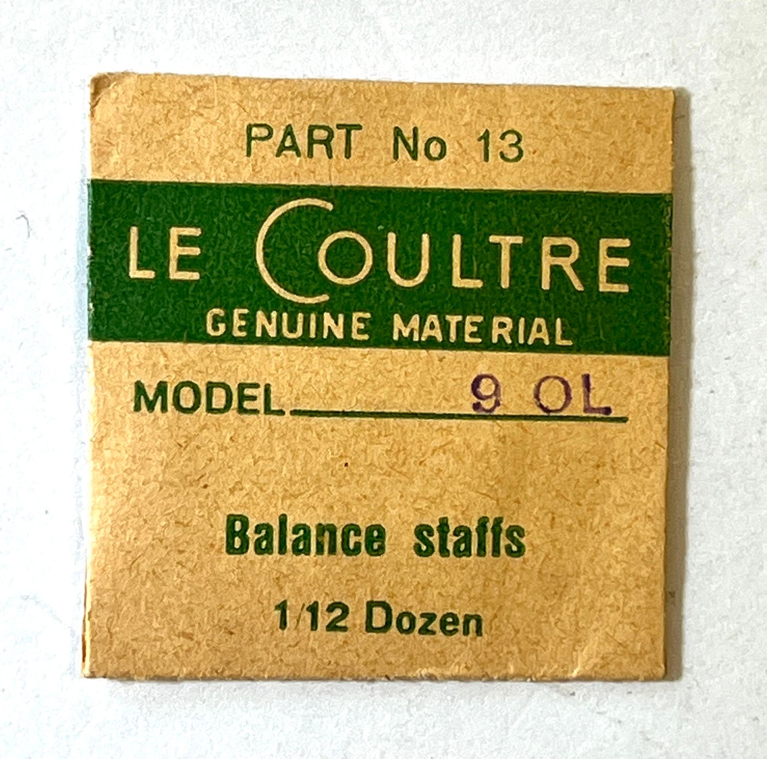 NOS Jaeger LeCoultre Cal.9 OL Part 13 NOS NOS Jaeger LeCoultre Cal.9 OL Part 13 NOS