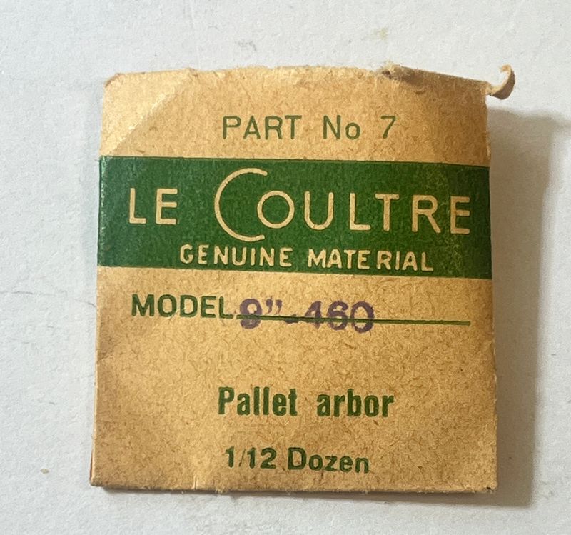 NOS Jaeger LeCoultre Cal.460  Part 7 Pallet Arbor NOS