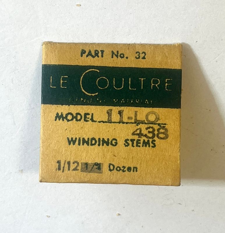 NOS Jaeger LeCoultre Cal.11LO 438  Part 22 Winding Stem NOS
