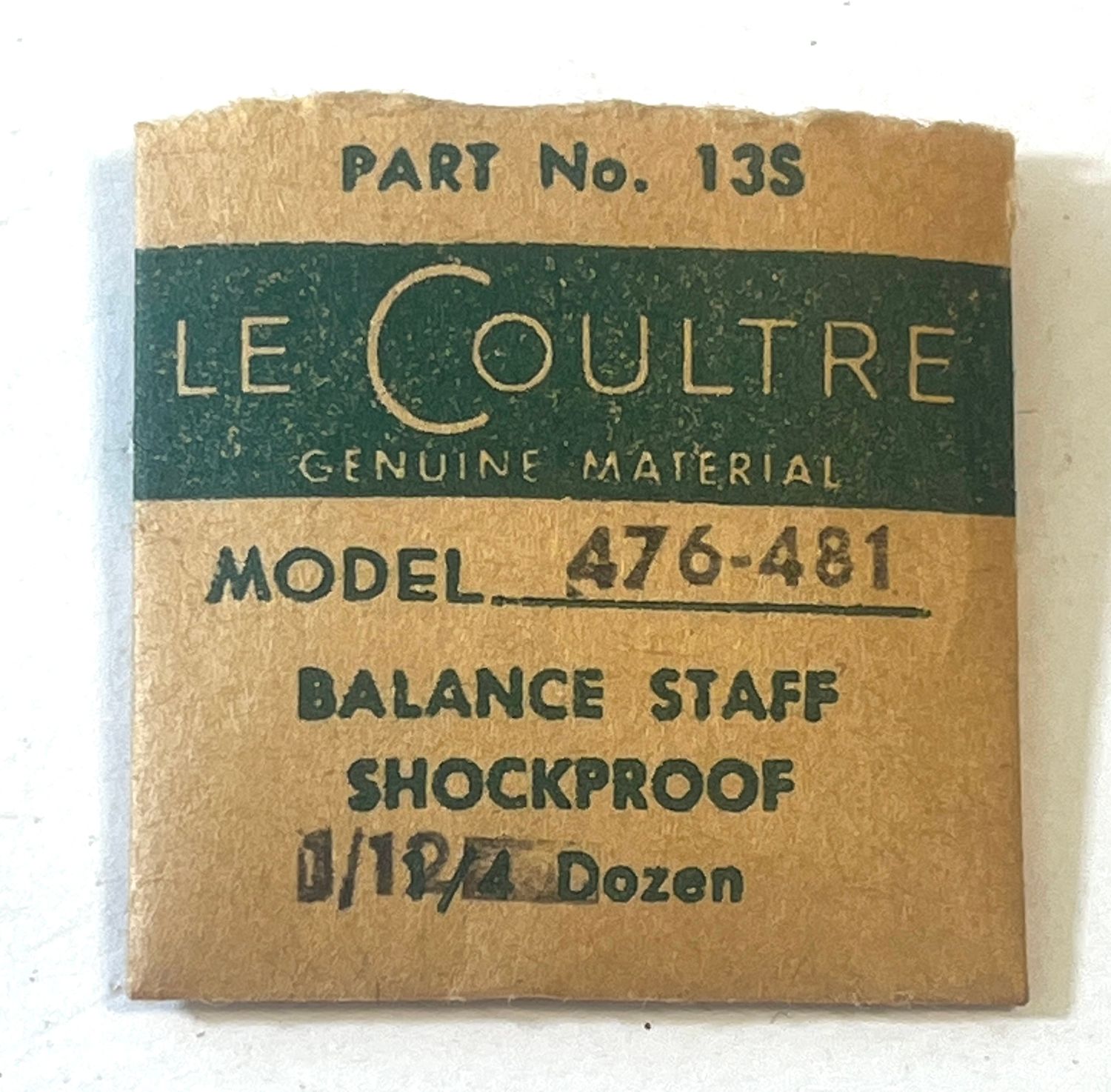NOS Jaeger LeCoultre Cal.476 481  Part 13 Balance Staff NOS