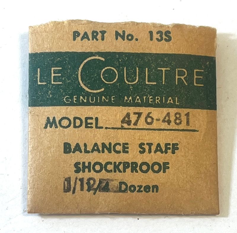 NOS Jaeger LeCoultre Cal.476 481  Part 13 Balance Staff NOS