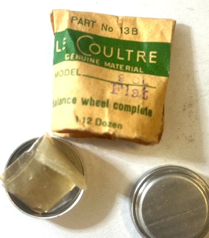 NOS Jaeger LeCoultre Cal.9OL  Part 13B  Balance Wheel Complete NOS