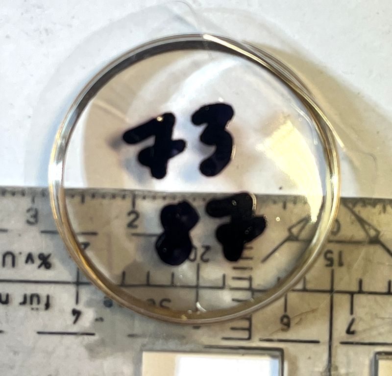 Original ORIS Plexi Armed ca 28mm REF. 7587