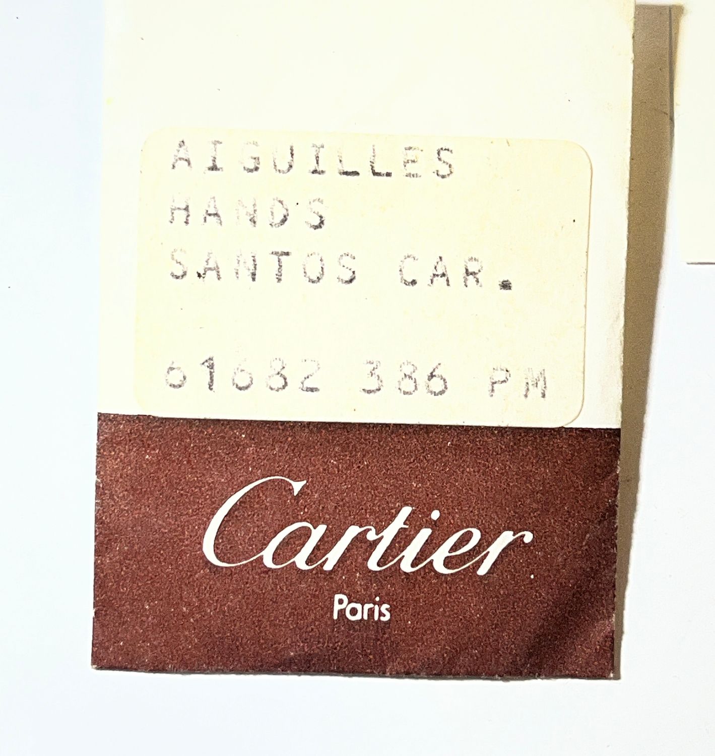 Cartier Santos Carree PM/SM Zeigersatz Silber für GHOST = GUN und Grenat in Stahl/Stahl