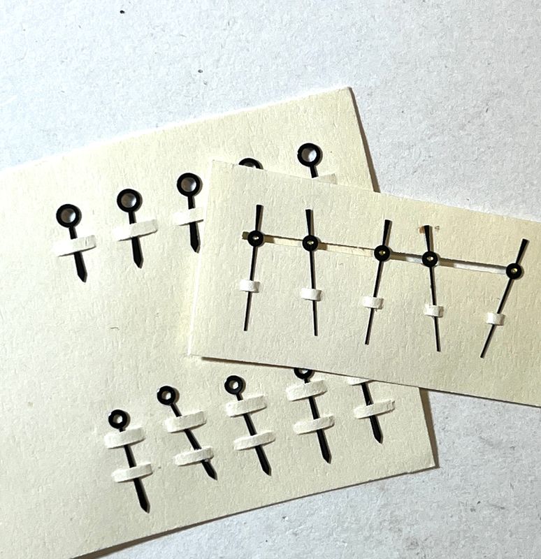 Cartier Santos Carree GM/LM Zeigersatz Blau - original vom Service