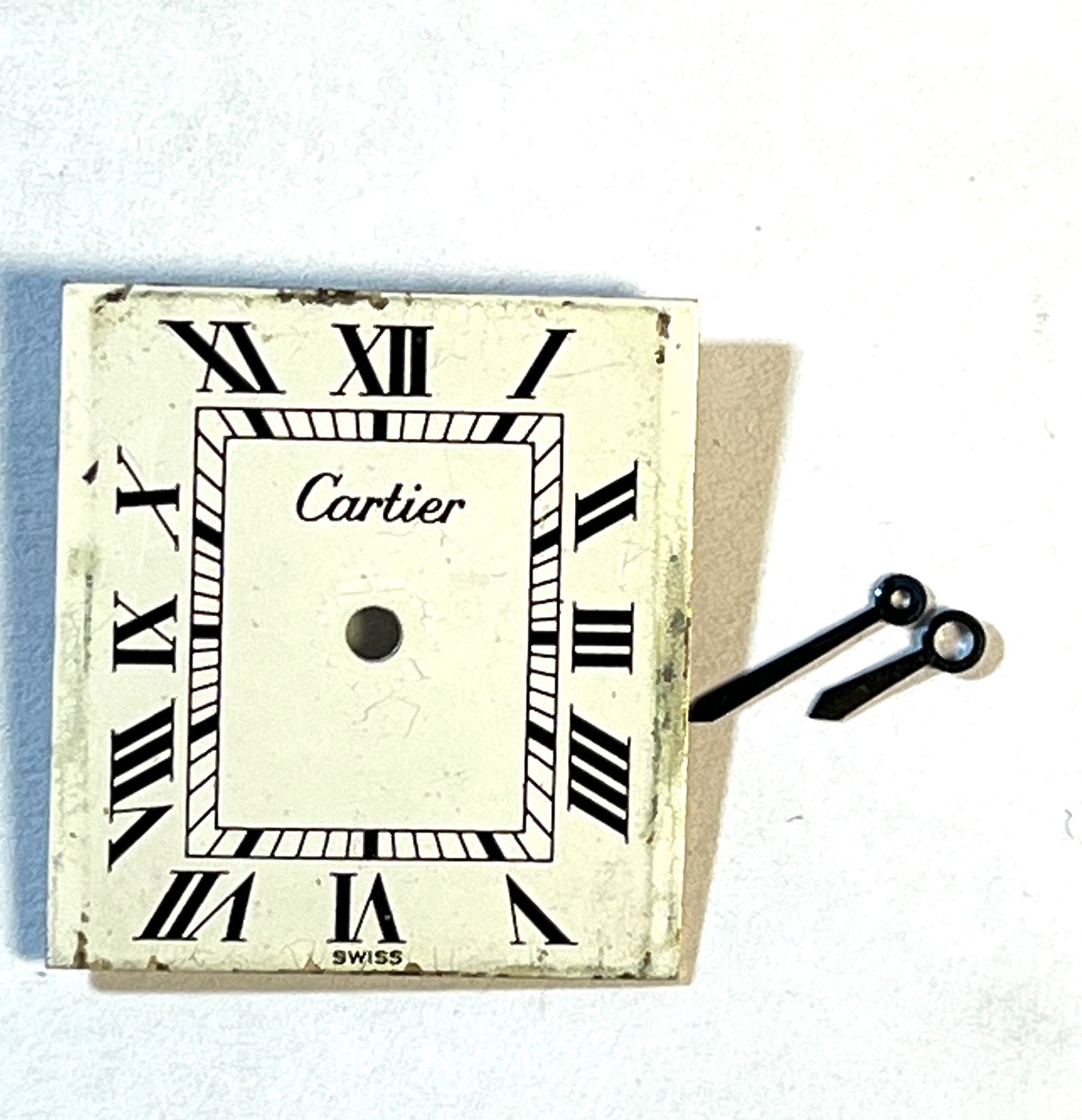 Cartier Zifferblatt Tank GM/LM MEC. Weiß, Cartier Messing Tank