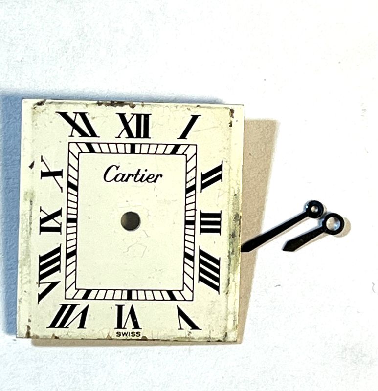 Cartier Zifferblatt Tank GM/LM MEC. Weiß, Cartier Messing Tank