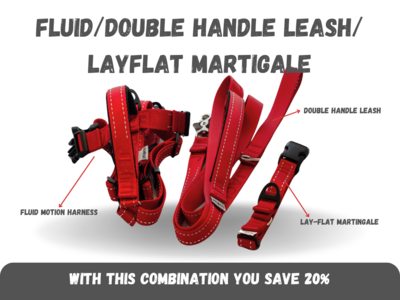 Fluid / Double Handle Leash / Lay-Flat Martingale
