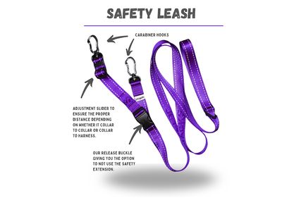 SAFETY LEASH  (with adjustable &amp; detachable back-up )