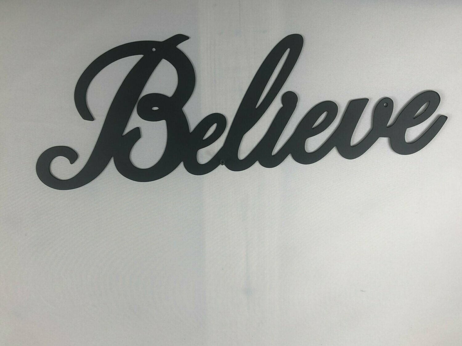 Believe Metal Home Decor Art