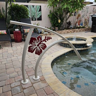 Pool Artistic Hibiscus Flower