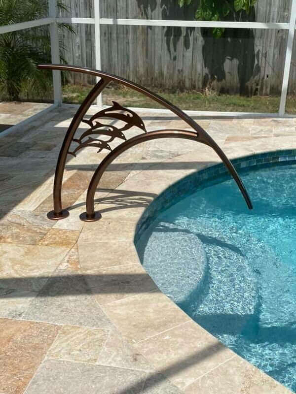 Pool Artistic Triple Dolphin