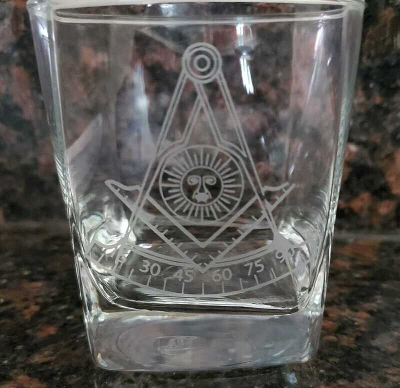 Etched 10 oz rocks glasses