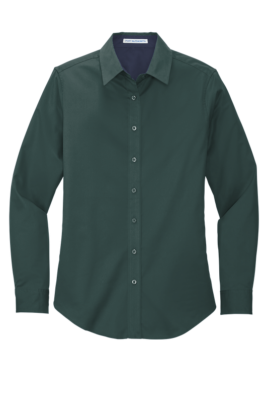 Ladies' long sleeve button up