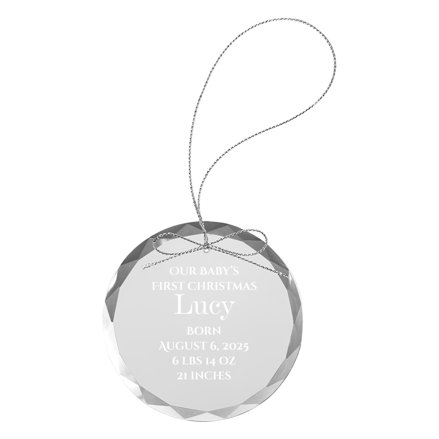 Personalized glass ornament