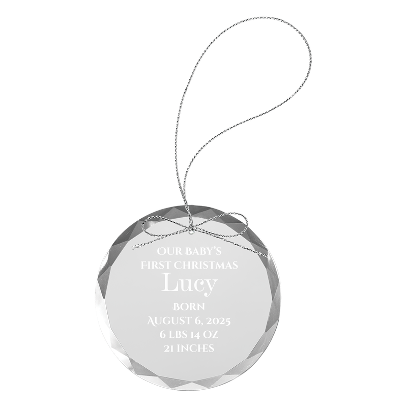 Personalized glass ornament