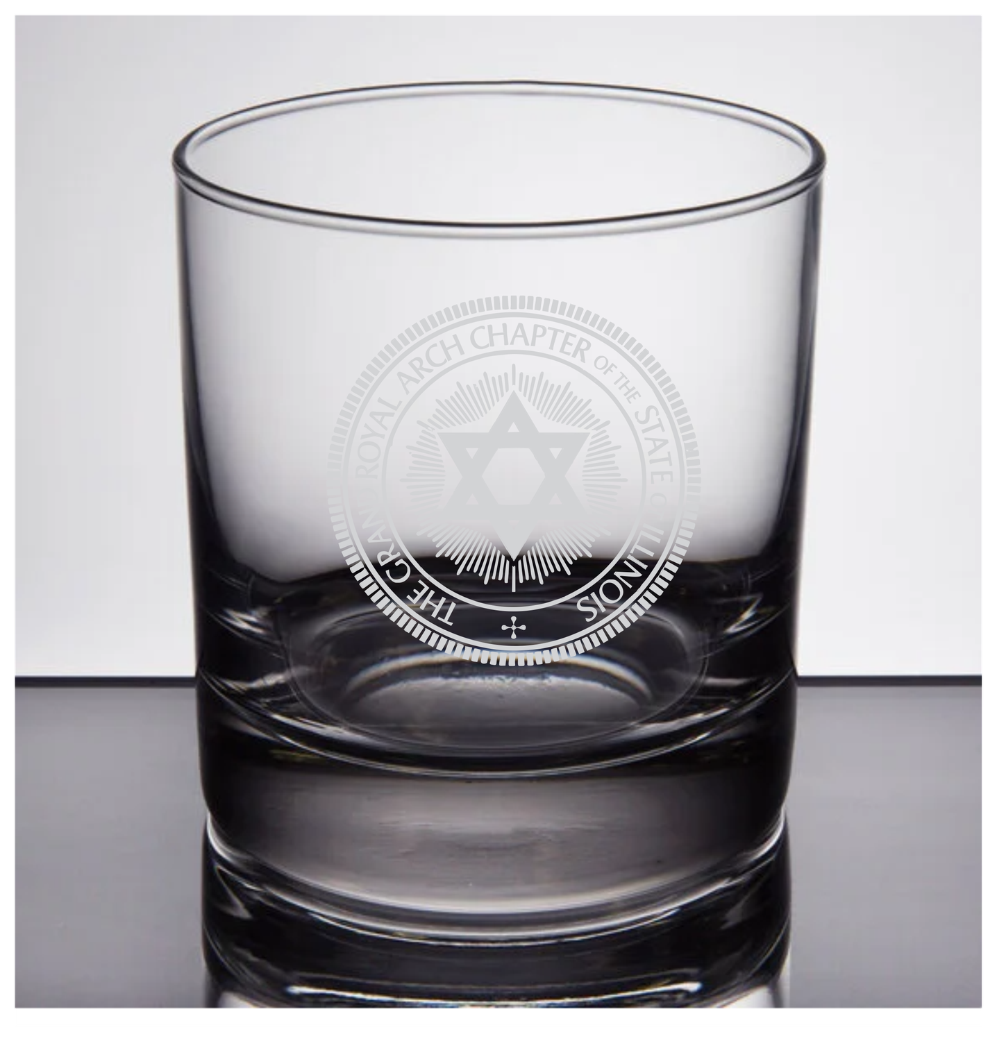 Etched 10 oz rocks glass