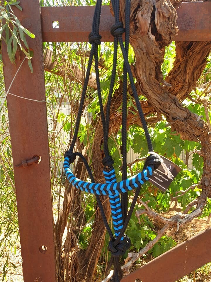 Aztec Black/Blue Rope Halter