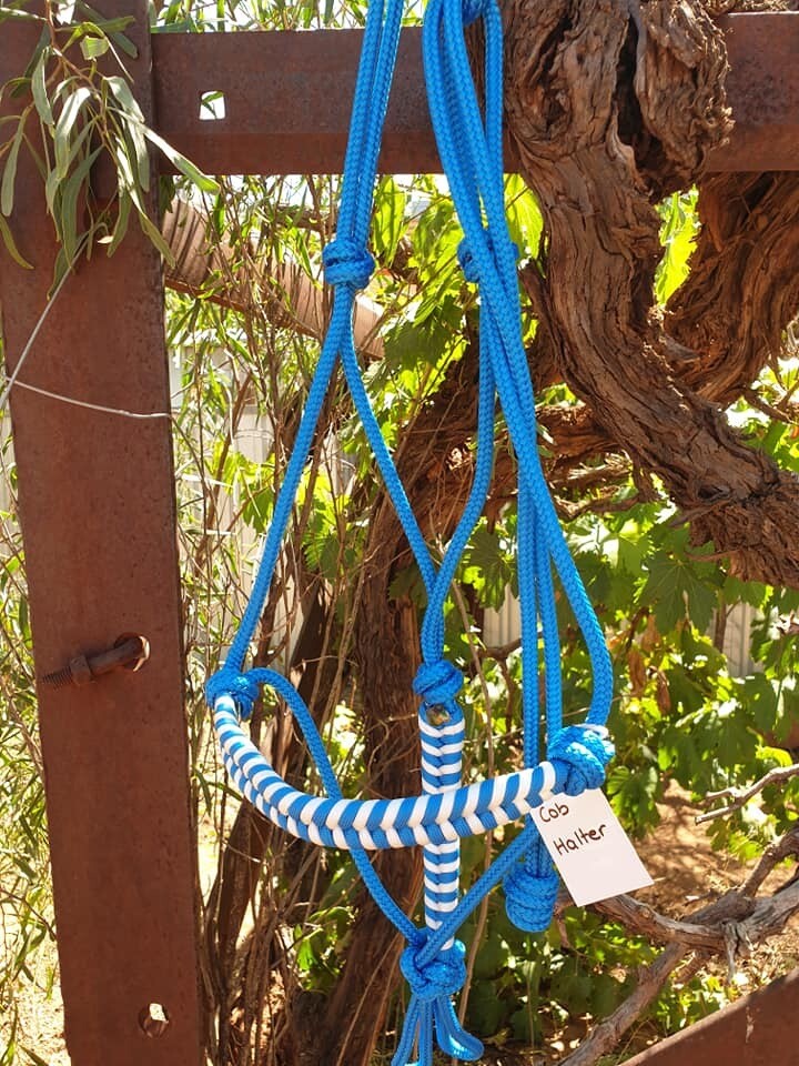 Aztec Blue/White Rope Halter