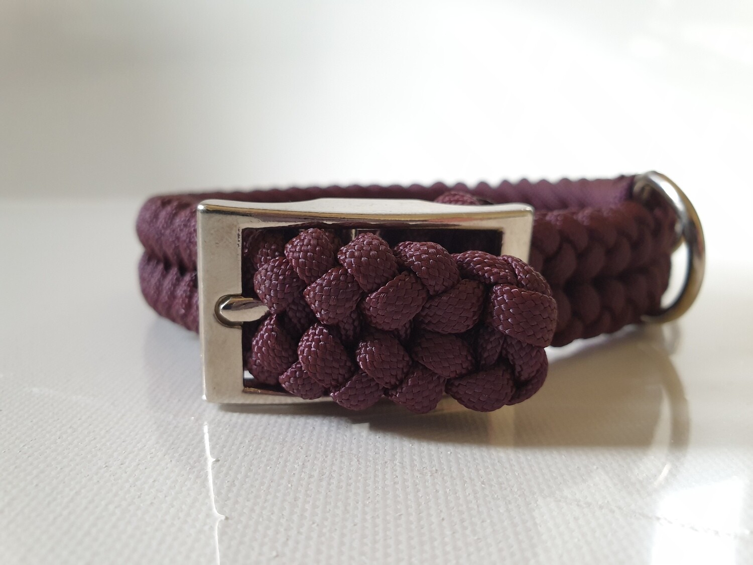 Sanctified Small Burgundy Dog Collar