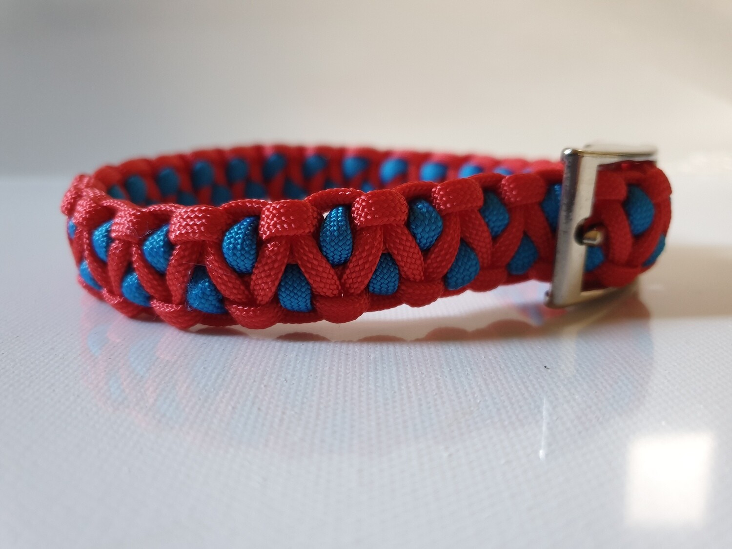 Drakon Small Blue/Red Dog Collar