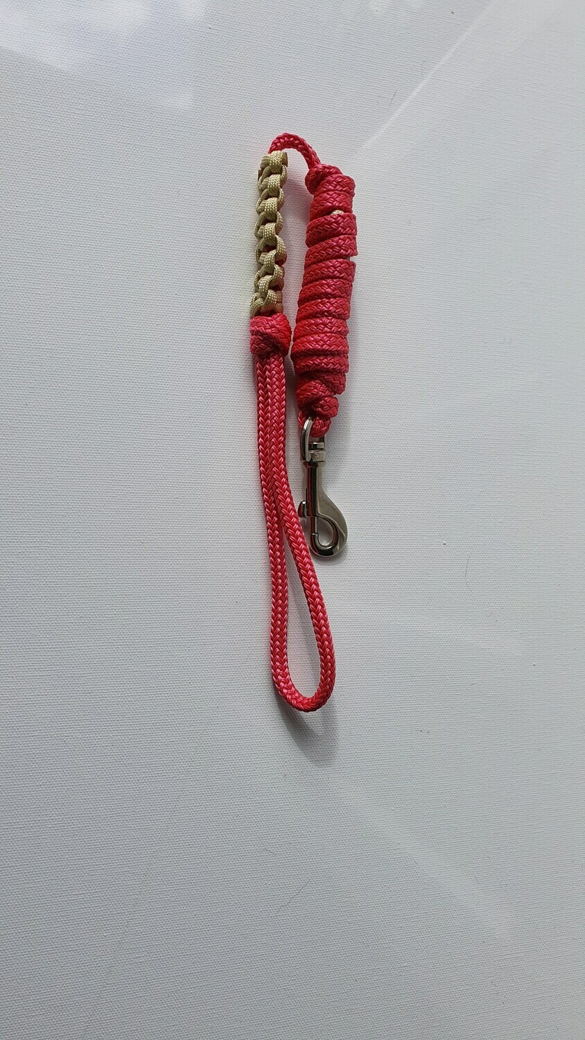 1m Pink/Beige Rope Dog Lead