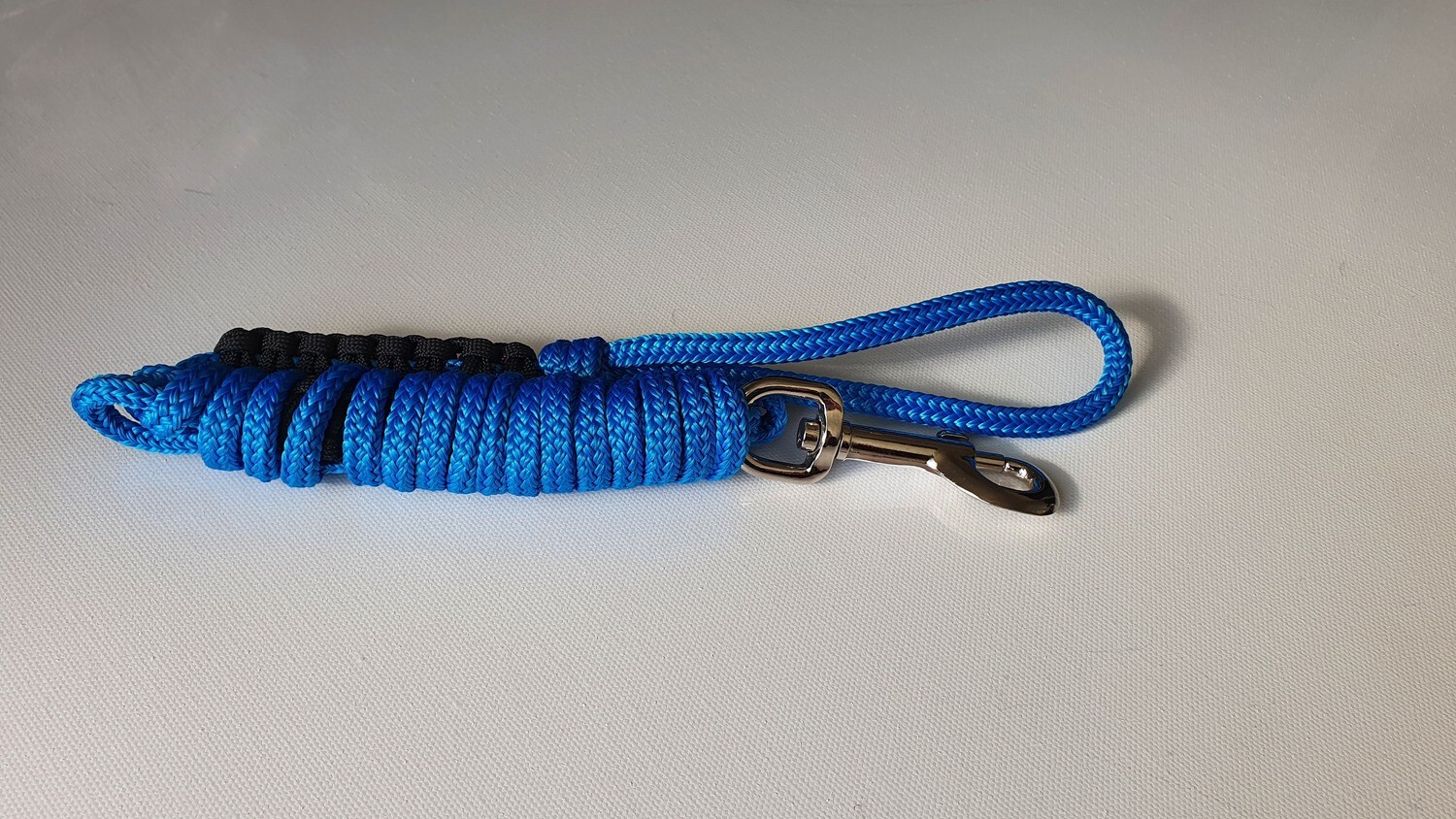 1.82m Blue/Black Rope Dog Lead