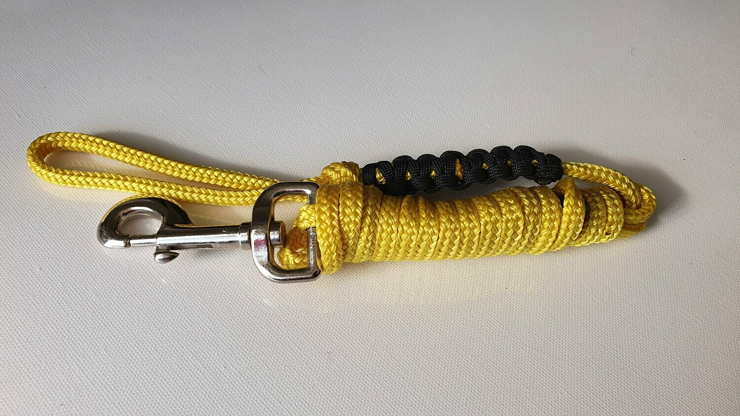 1.82m Yellow/Black Rope Dog Lead