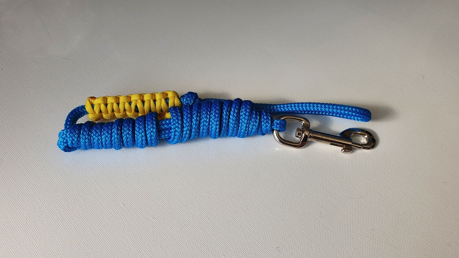 1.82m Blue/Yellow Rope Dog Lead