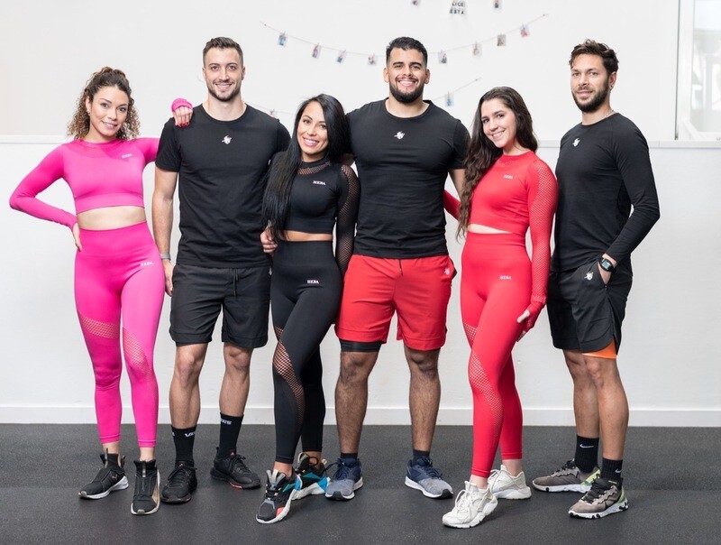 ENIO leggings strategic cut panels | Chilli Red ENIO leggings strategic cut panels | Chilli Red