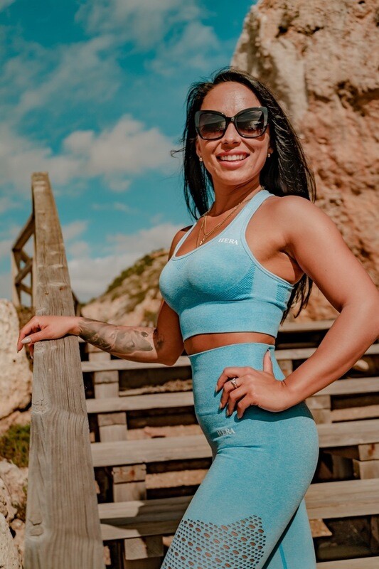 ALA Sports Bra | Gradient Colors Light Blue & White ALA Sports Bra | Gradient Colors Light Blue & White