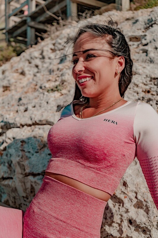 BEFANA Gradient Top Crop | Rose & White BEFANA Gradient Top Crop | Rose & White