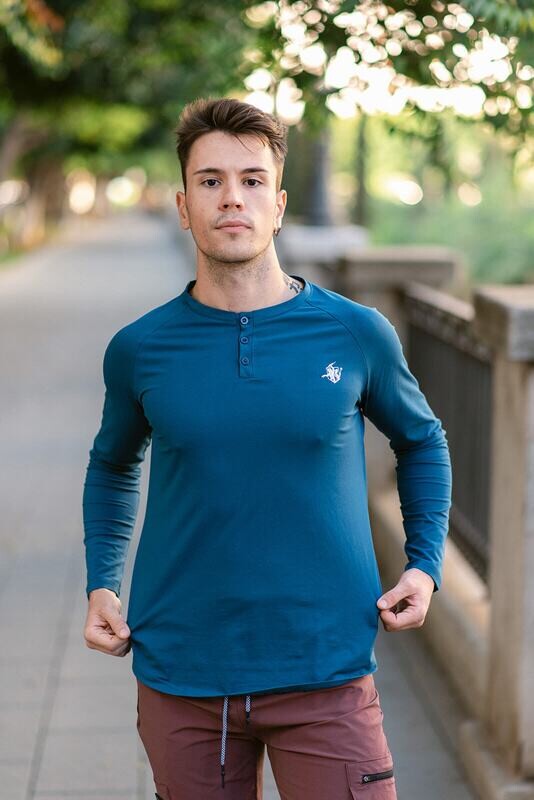 Baco 1/4 Botton Pullover | Blue Baco 1/4 Botton Pullover | Blue