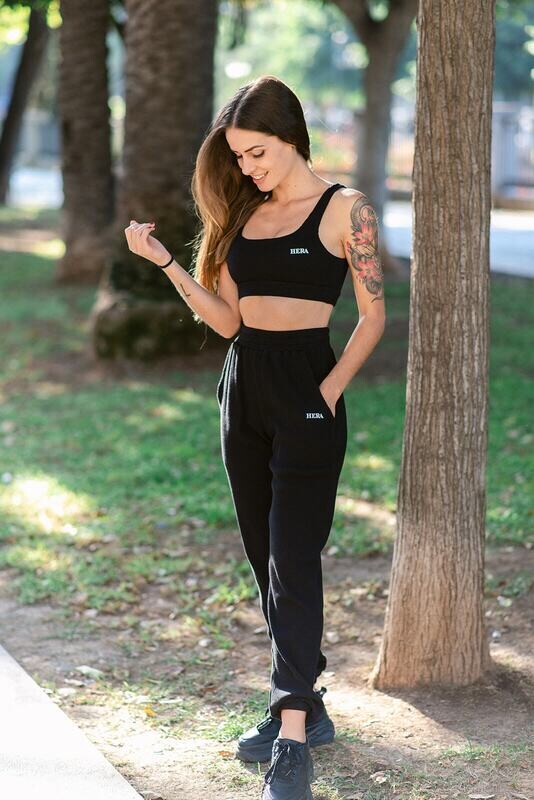 Brigid Wide Ribbed Pants | Black Brigid Wide Ribbed Pants | Black