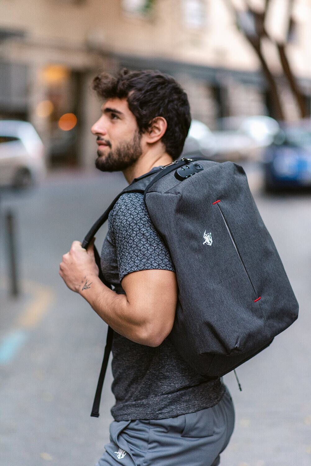 Erelah Backpack Dark Grey | Multi-Compartment Laptop Backpack by Hera Zeus Activewear