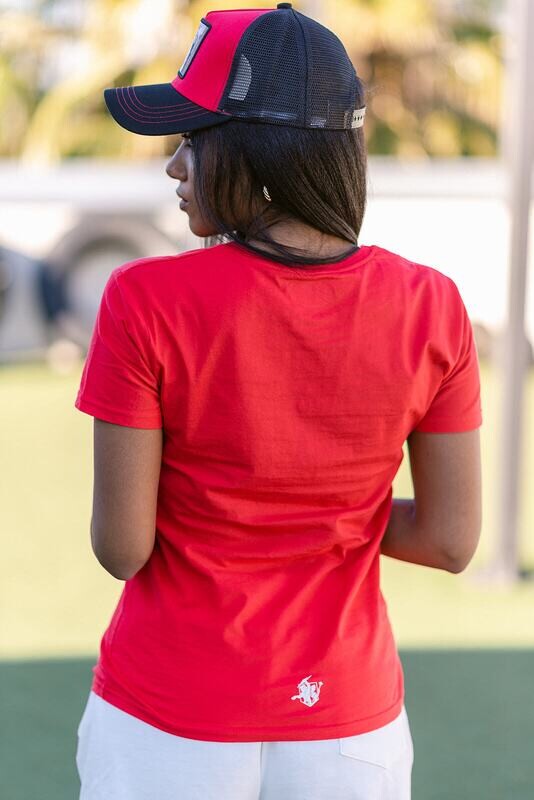 HERA Performance T-shirt Red for Women | Slim Fit Athletic Tee by Hera Zeus Activewear